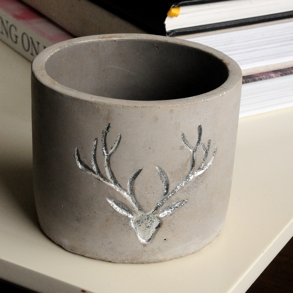 Gray Clay Ceramic Vase / Plant Holder